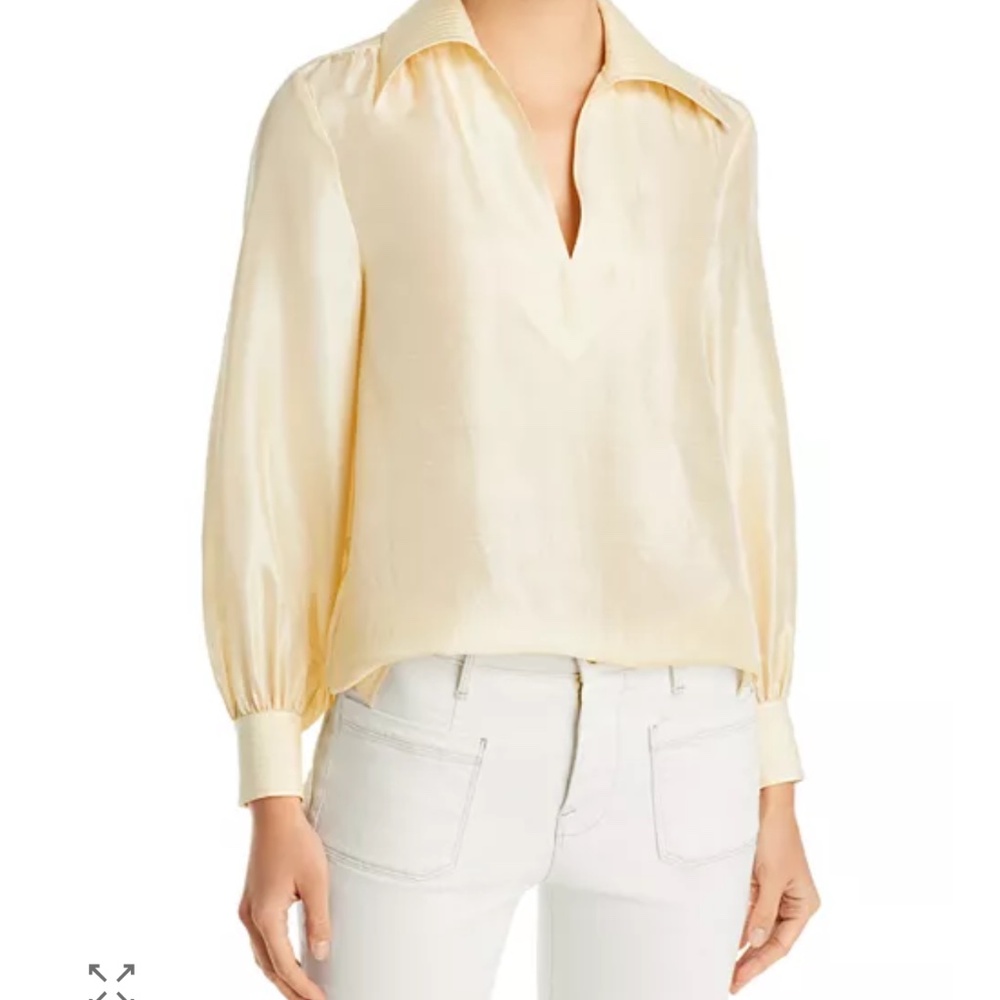 Tory Burch Silk Blouse in French Cream